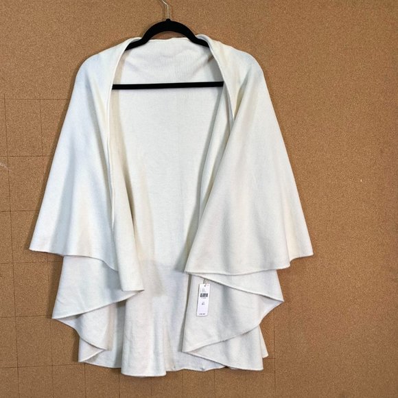 Anthropologie Jackets & Blazers - Anthropologie Ivory Wrap Cardigan Open Kimono Sweater Jacket One Size